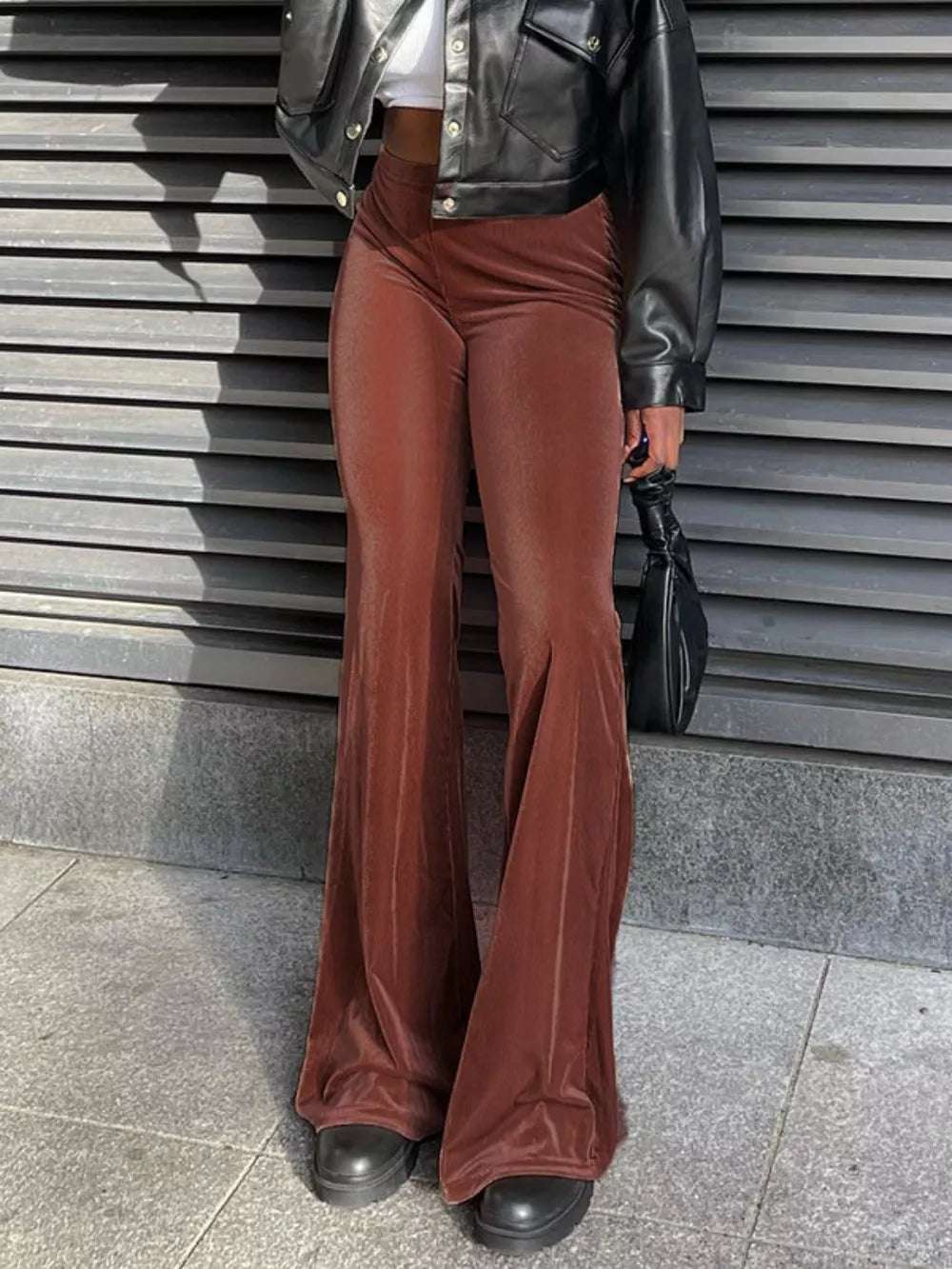 High Waist Flare Pants 