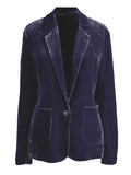 Pocketed Button Up Lapel Collar Blazer 