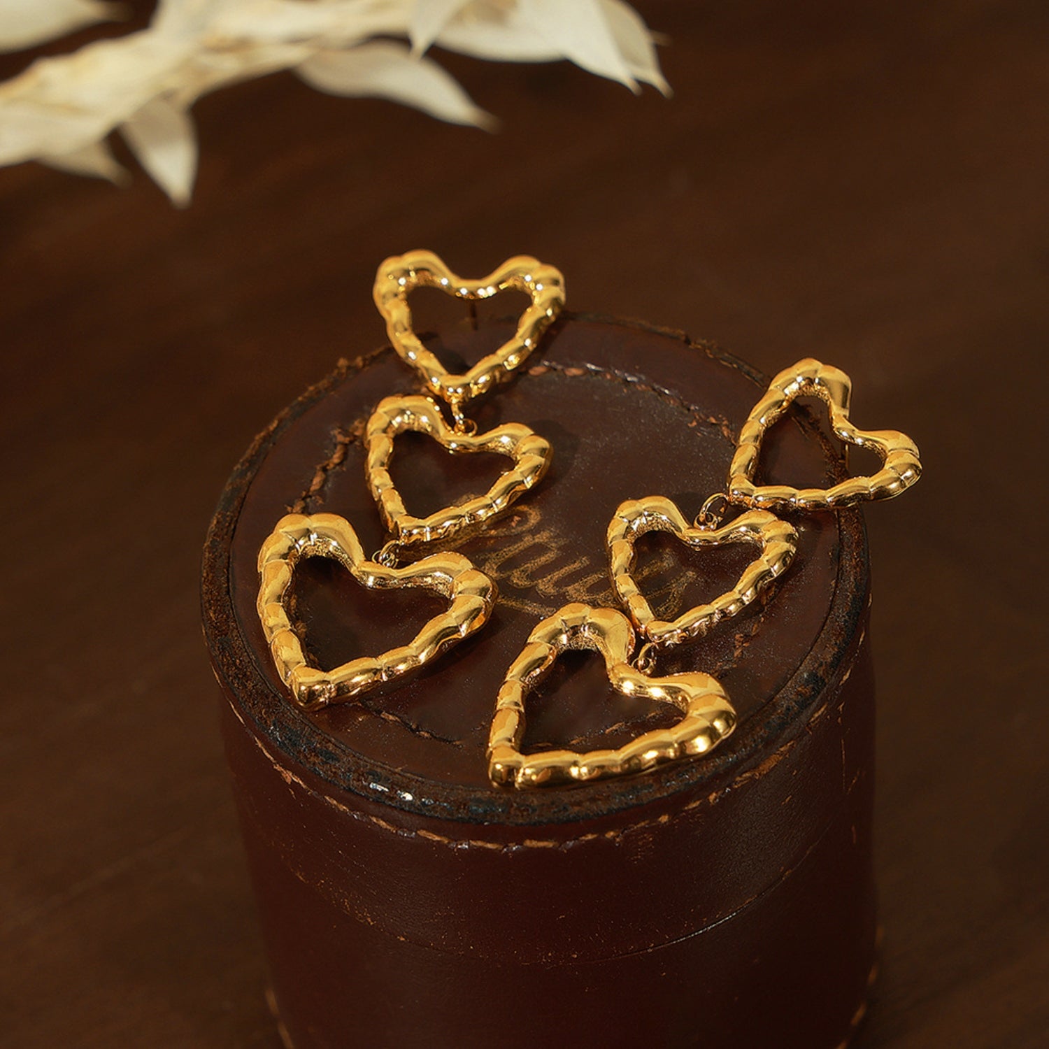 Titanium Steel Heart Earrings 