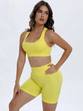 Scoop Neck Wide Strap Top and Shorts Active Set 