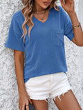 Mandy V-Neck Dropped Shoulder T-Shirt 