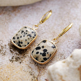 Copper Natural Stone Dangle Earrings 