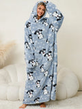 Fuzzy Pocketed Long Sleeve Hooded Lounge Dress Lingerie & Nightwear