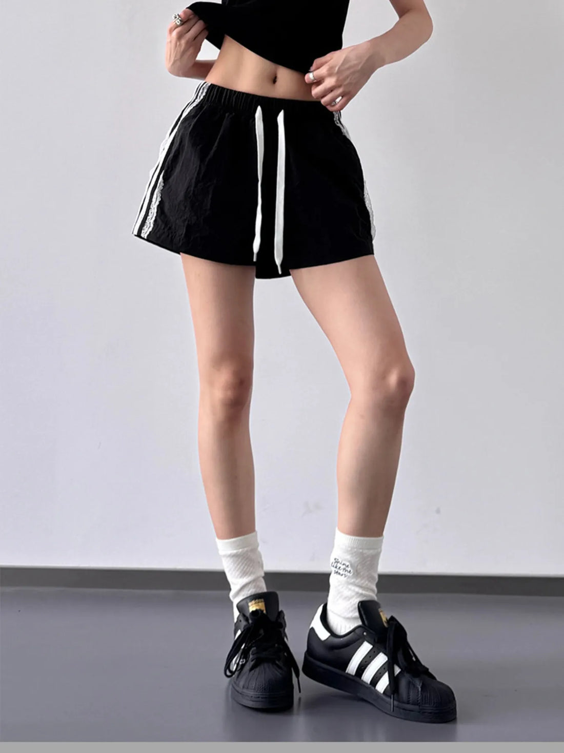 Side Stripe Drawstring Shorts 