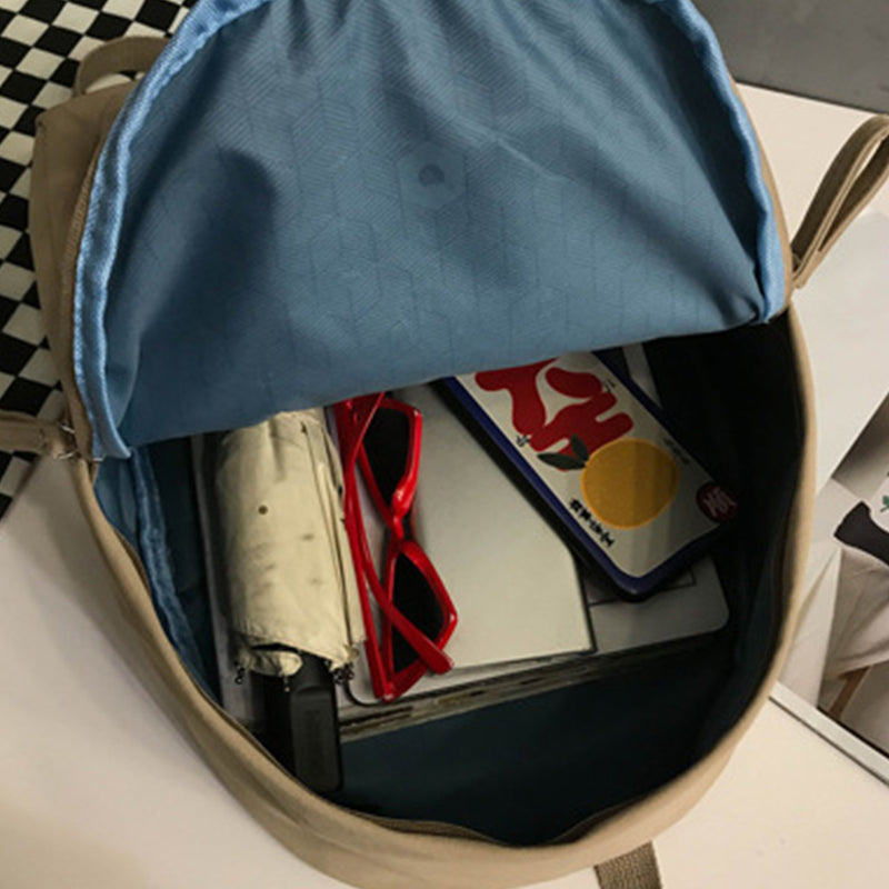 Zip Cotton Backpack Bag 