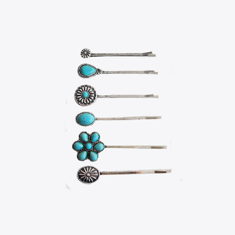 Turquoise Alloy Hairpin 