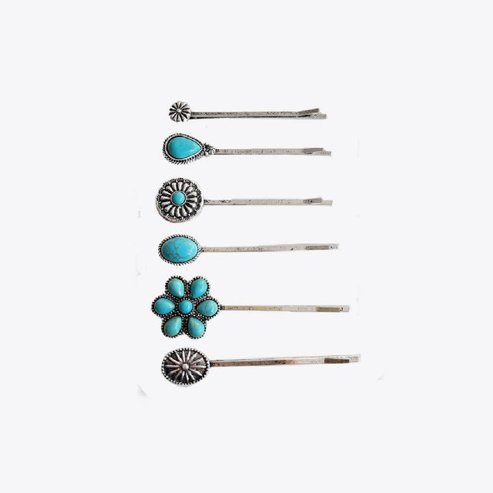 Turquoise Alloy Hairpin 