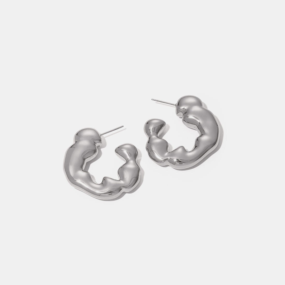 Stainless Steel C-Hoop Earrings 