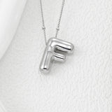 Copper Bubble Letter Pendant Necklace 