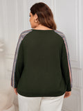Honey Plus Size Printed Long Sleeve Sweatshirt 