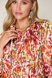 Double Take Full Size Printed Button Up Long Sleeve Shirt 