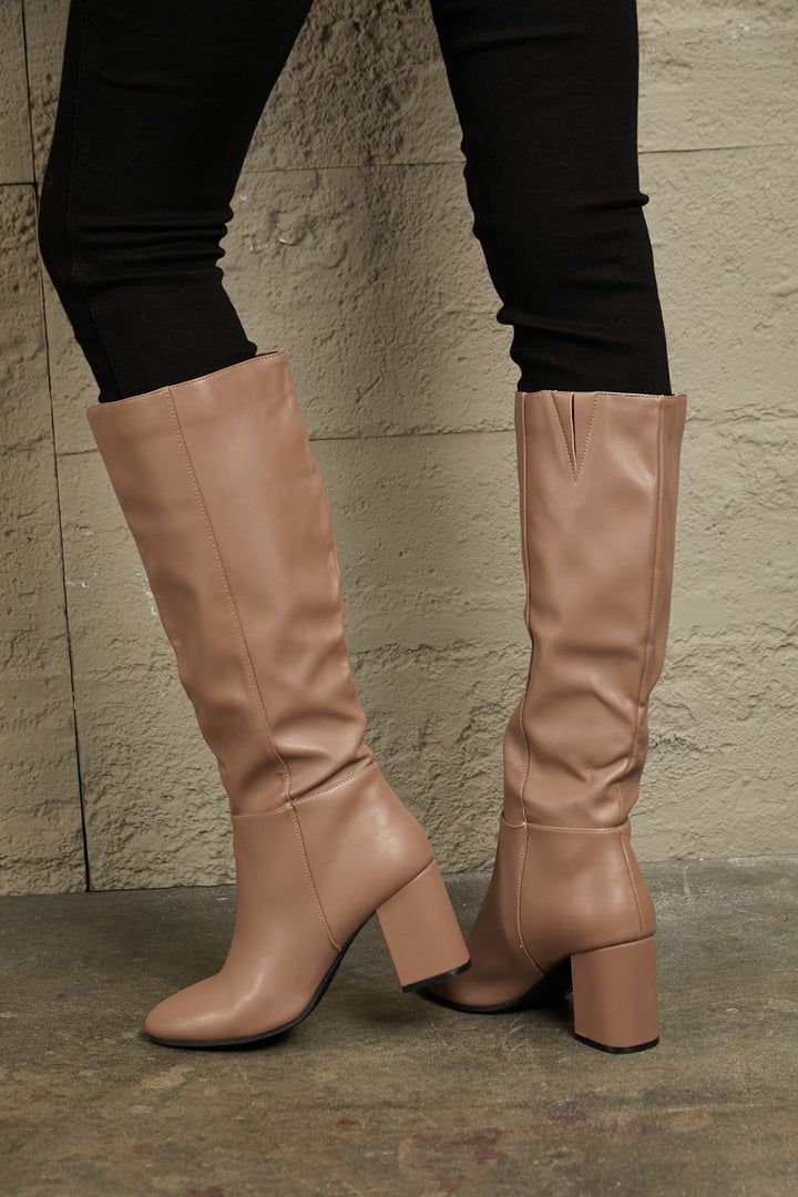 East Lion Corp Block Heel Knee High Boots 
