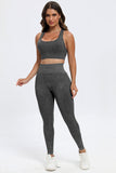 3 Piece Washed Square Neck Wide Strap Active Set 