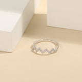 Wave Shape 925 Sterling Silver Ring 