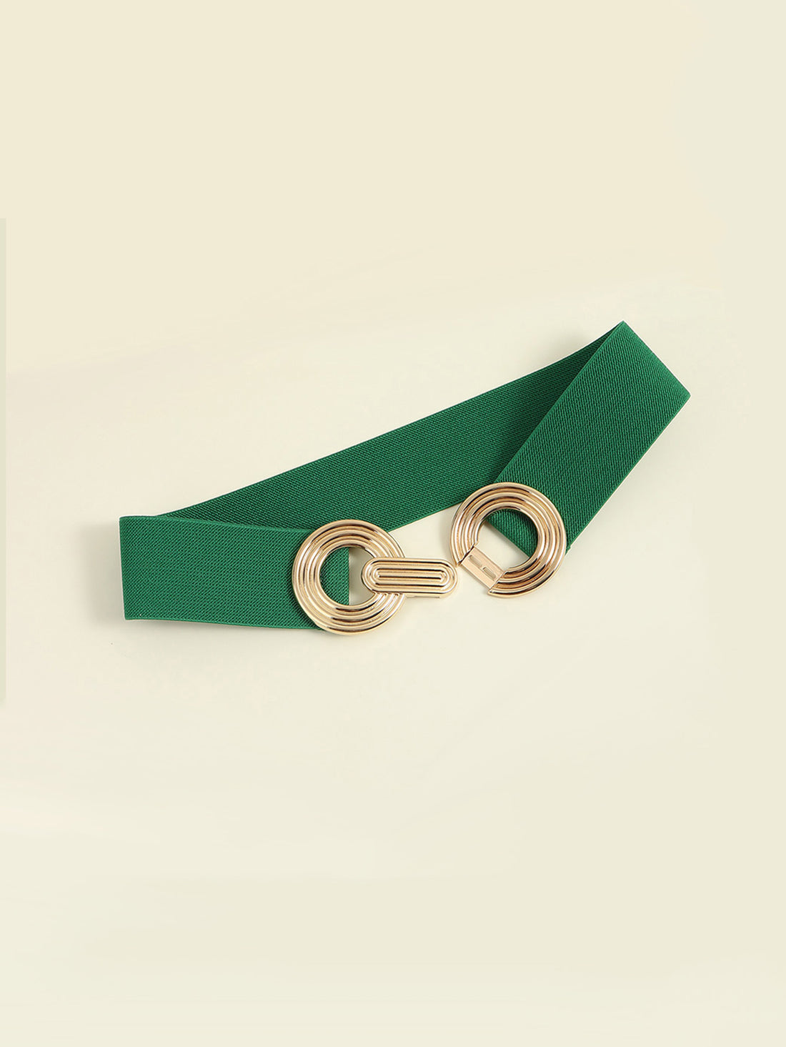 Geometric Buckle Elastic Wide Belt 