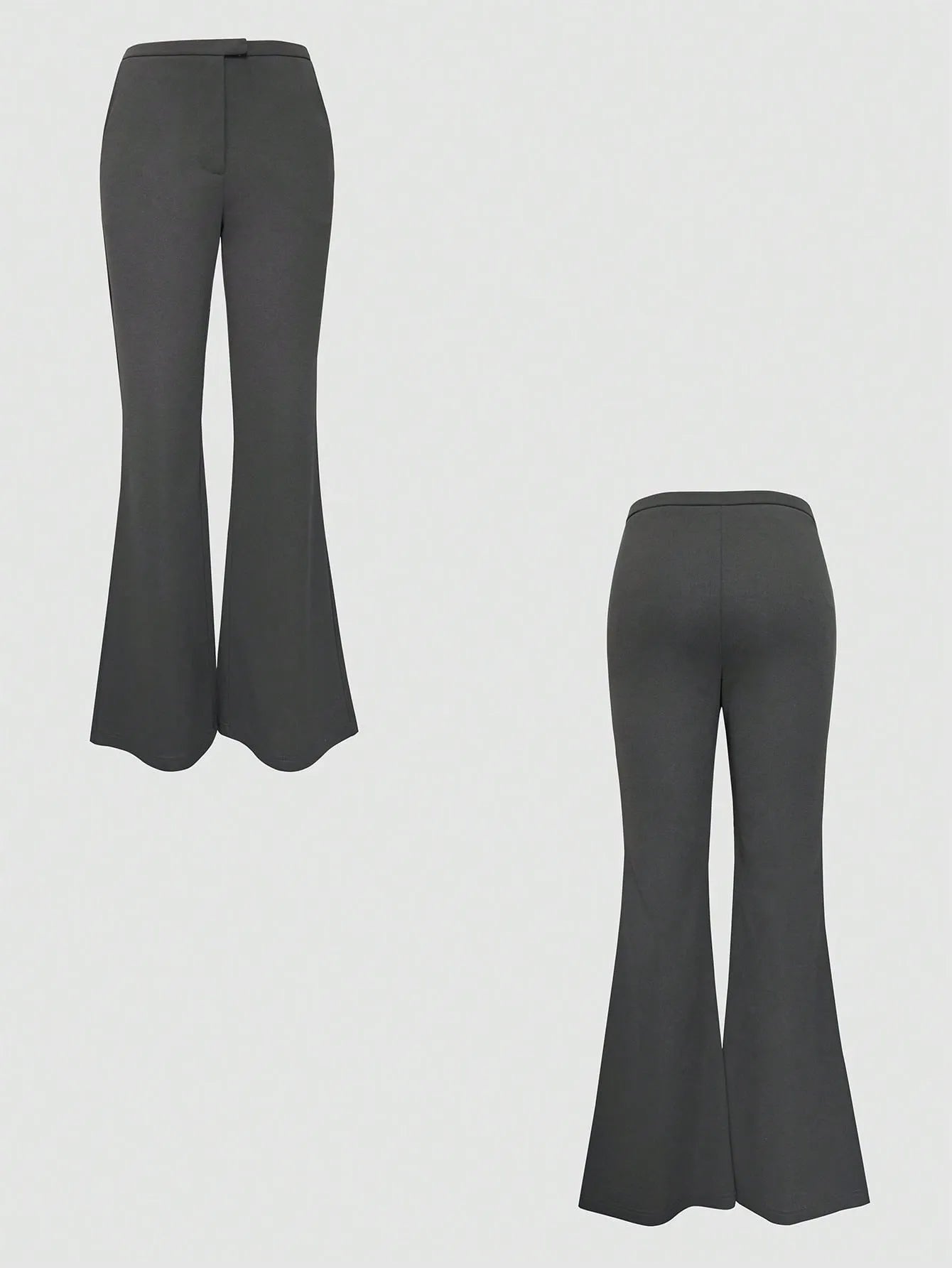 High Waist Flare Leg Trousers 