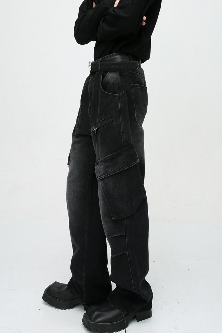 Baggy Jeans with Cargo Pockets 