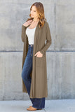 Basic Bae Full Size Open Front Long Sleeve Cover Up 