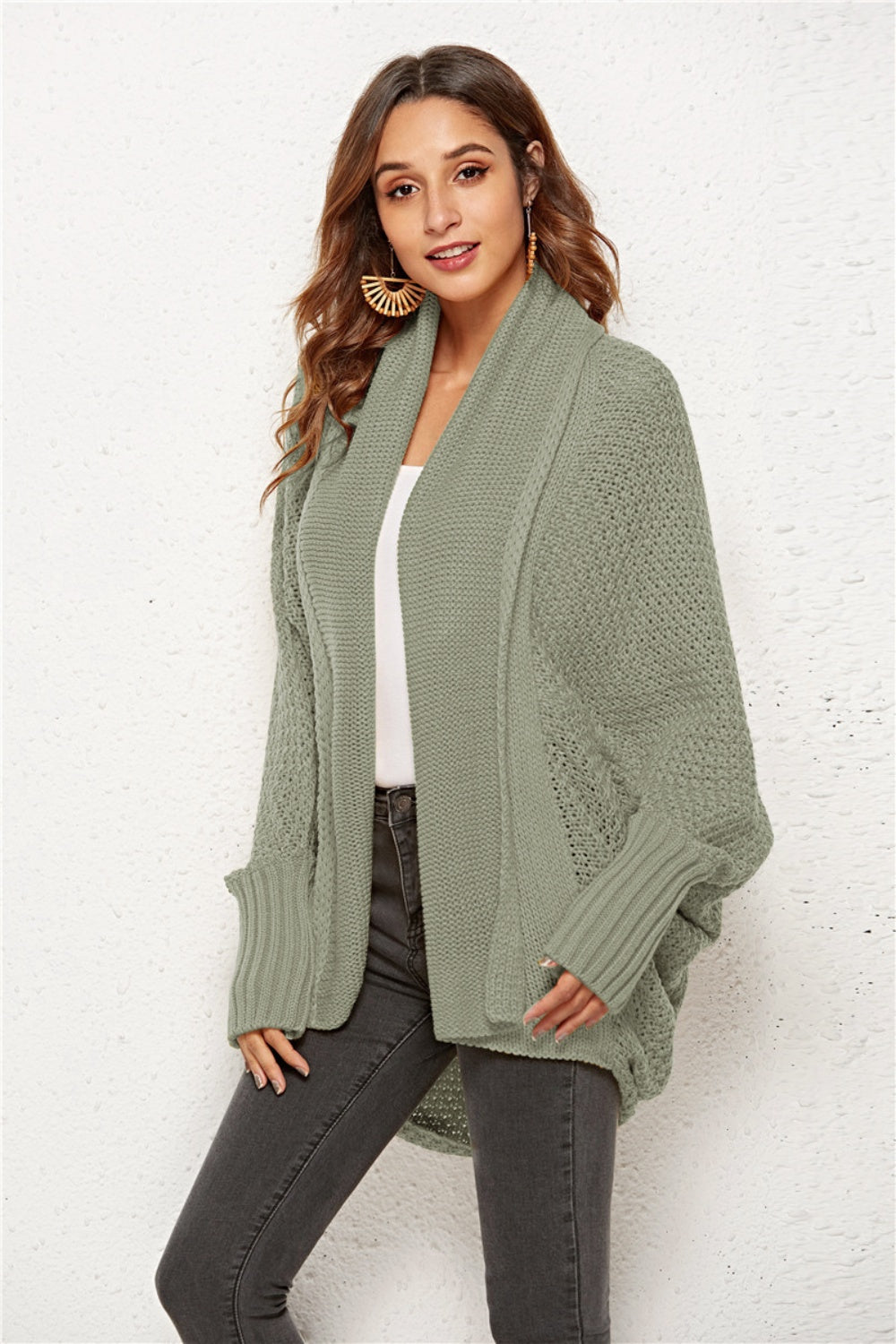 Angel Wings Open Front Batwing Sleeve Cardigan 