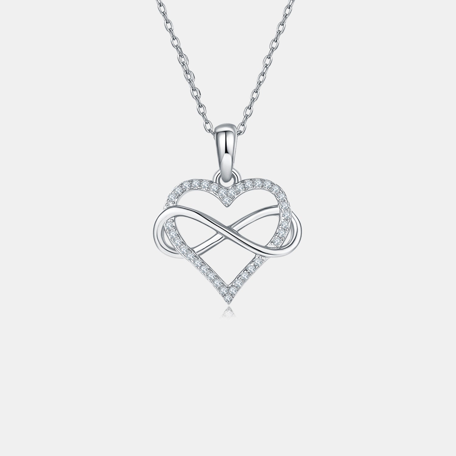 Moissanite 925 Sterling Silver Heart Shape Necklace 
