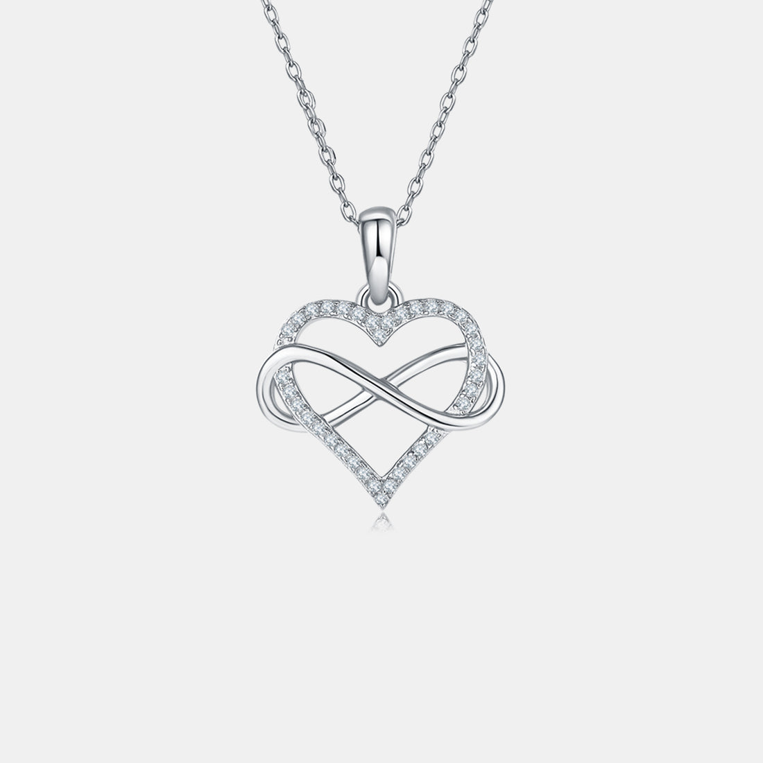 Moissanite 925 Sterling Silver Heart Shape Necklace 