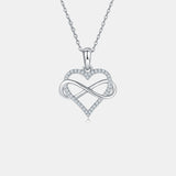 Moissanite 925 Sterling Silver Heart Shape Necklace 