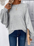 Plus Size Round Neck Batwing Sleeve T-Shirt 