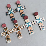 Cross Drop Earrings 