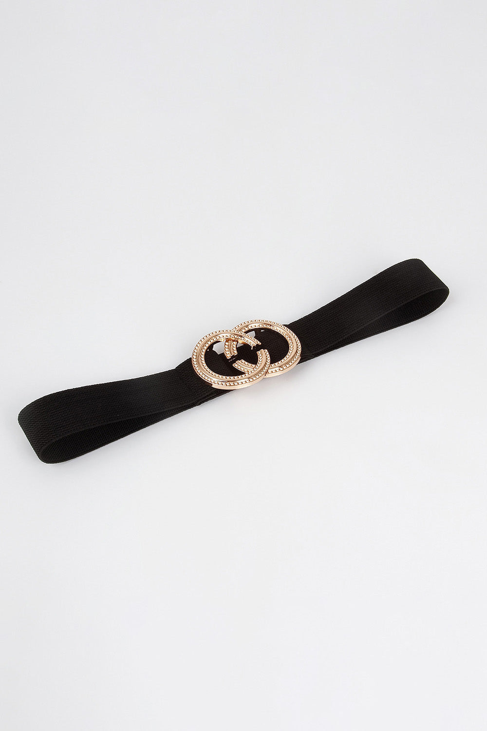 Double Hoop Buckle Elastic Belt 