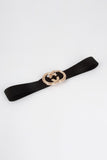 Double Hoop Buckle Elastic Belt 