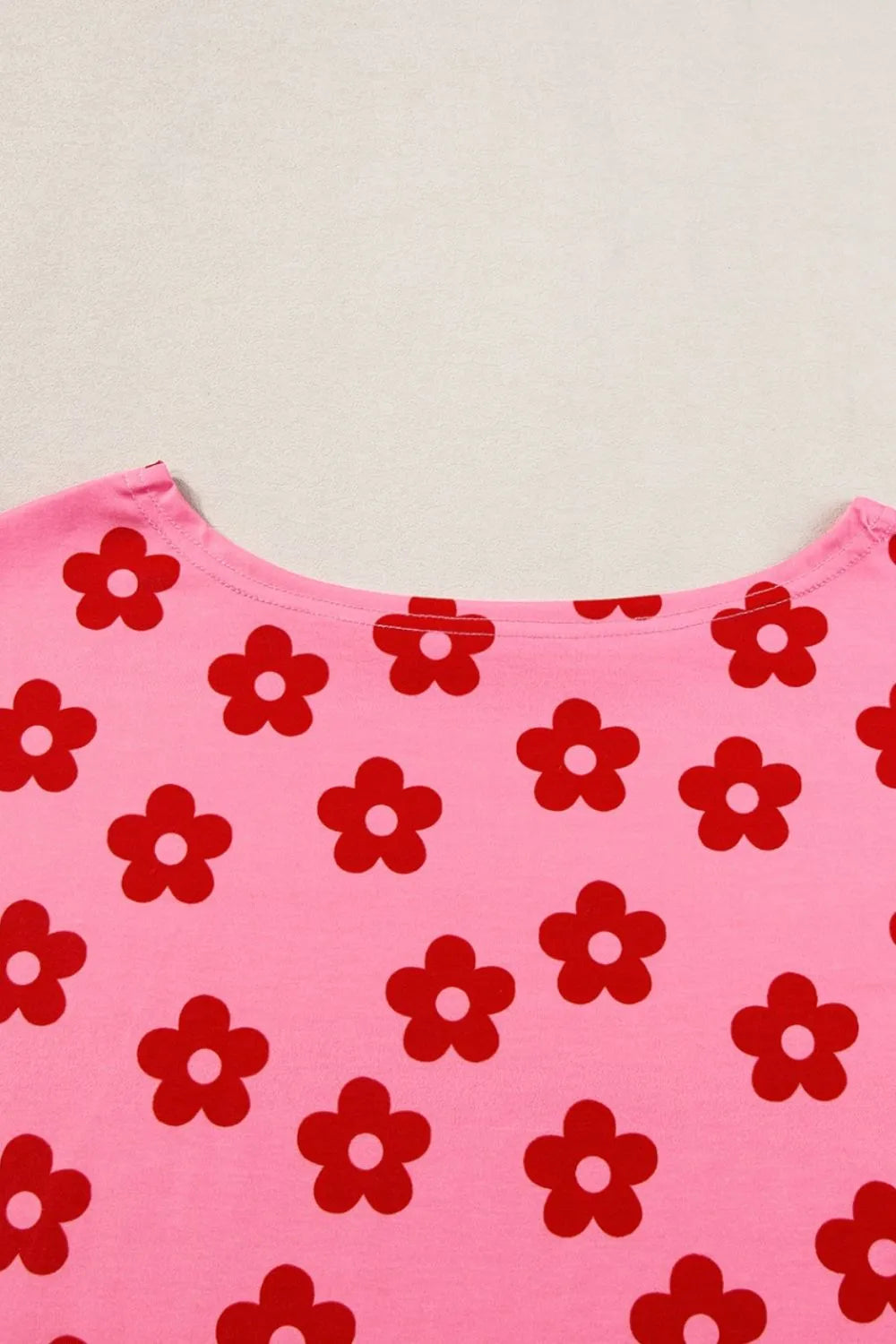 Floral Cropped Tee and Shorts Lounge Set Lingerie & Nightwear