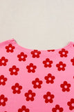Floral Cropped Tee and Shorts Lounge Set Lingerie & Nightwear