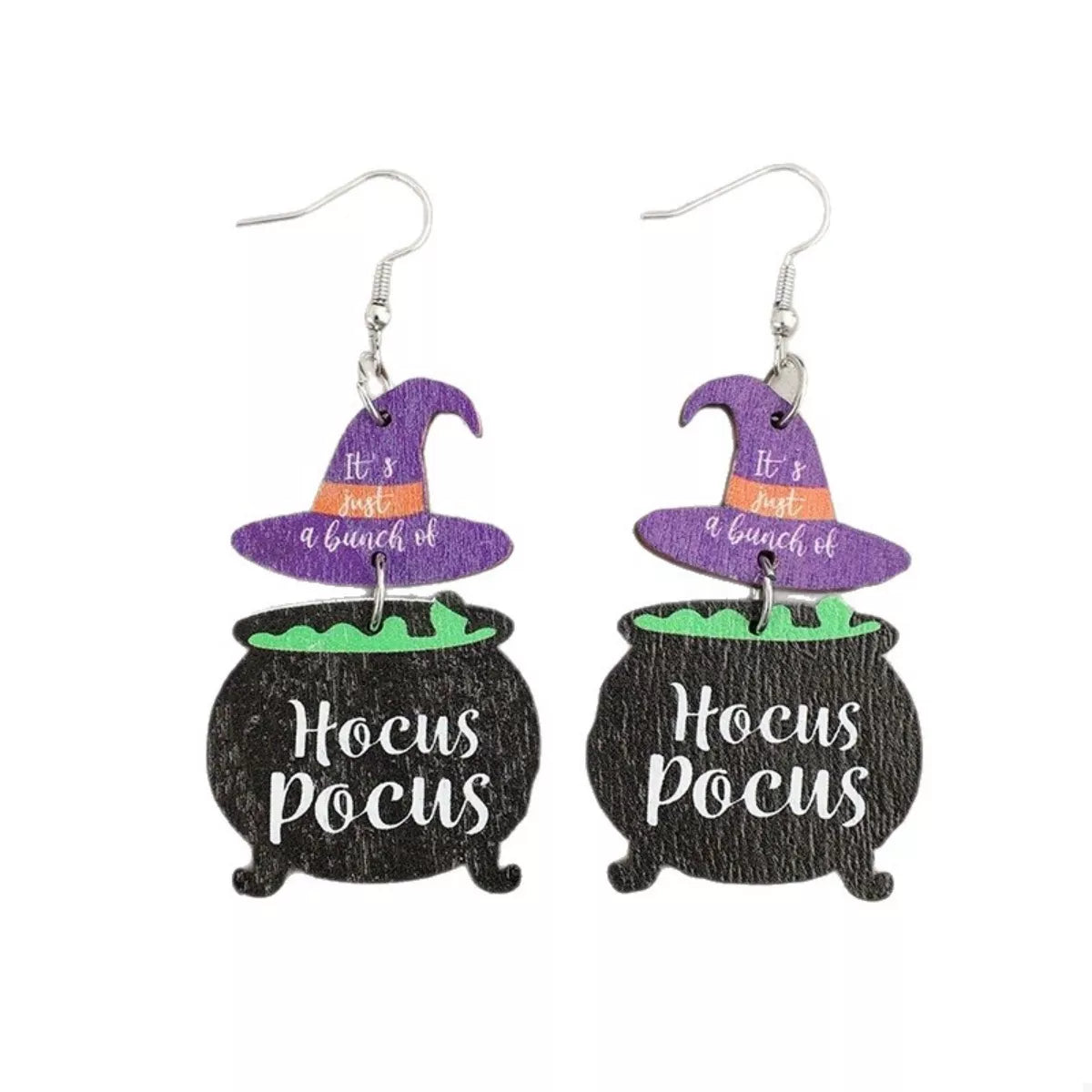 Halloween Hocus Pocus Witch Hat Earrings 