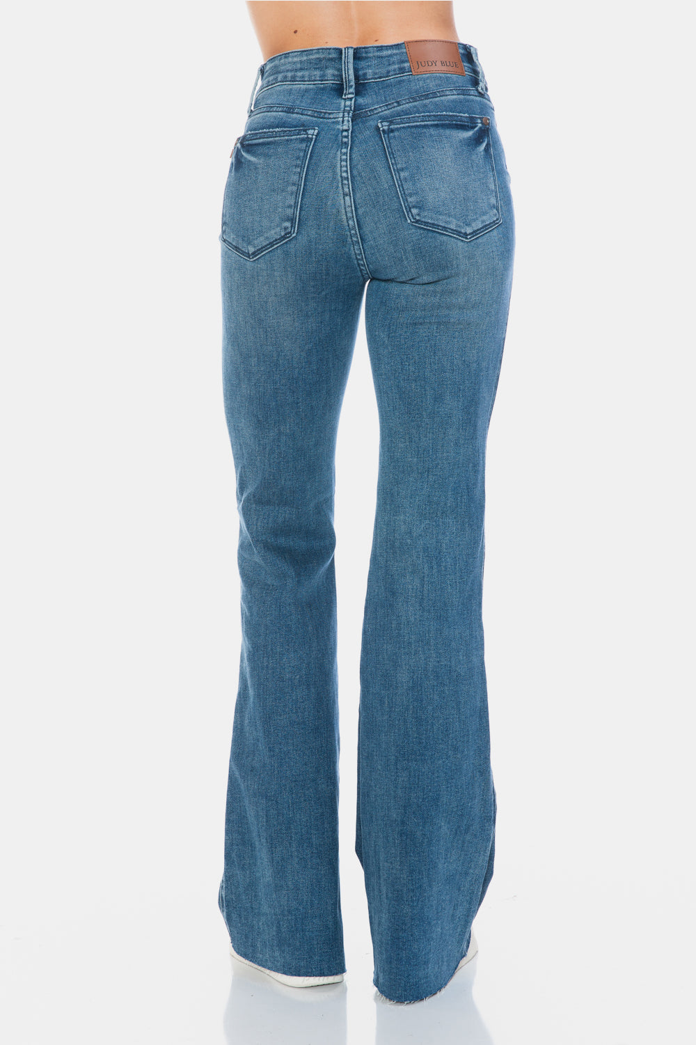 Judy Blue Full Size Tummy Control Cut Hem Flare Jeans 