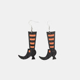 Alloy Wooden Boots Earrings 