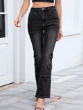 High-Waisted Bootcut Jeans 