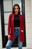 Basic Bae Full Size Open Front Long Sleeve Cardigan with Pockets 