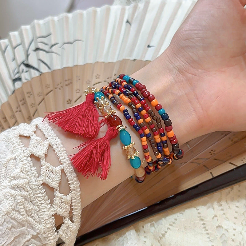 Tassel Rice Bead Bracelet 
