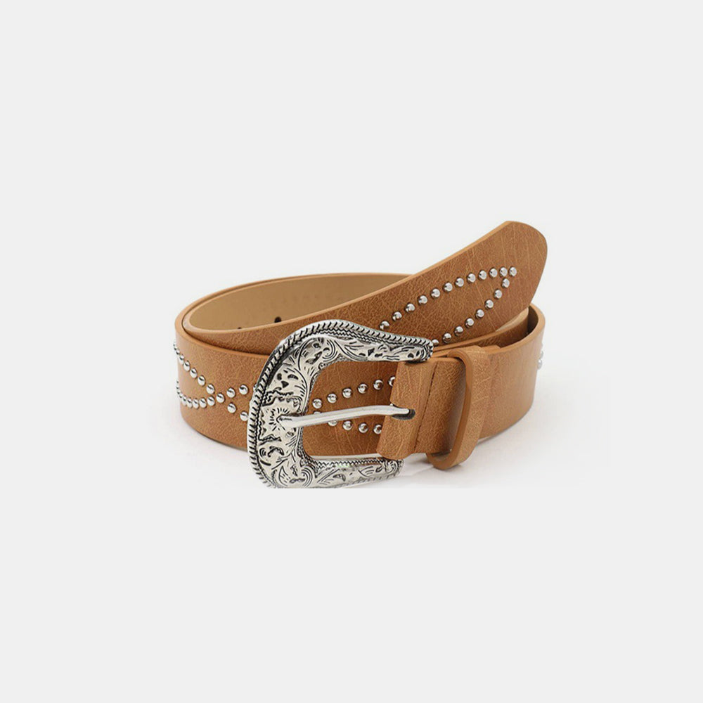 PU Leather Rhinestone Belt 