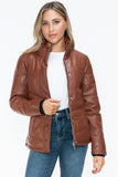 Snobbish Pocketed Zip Up Turtleneck Puffer Jacket 
