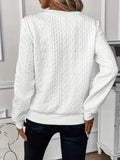 Texture Half Zip Long Sleeve Sweatshirt 