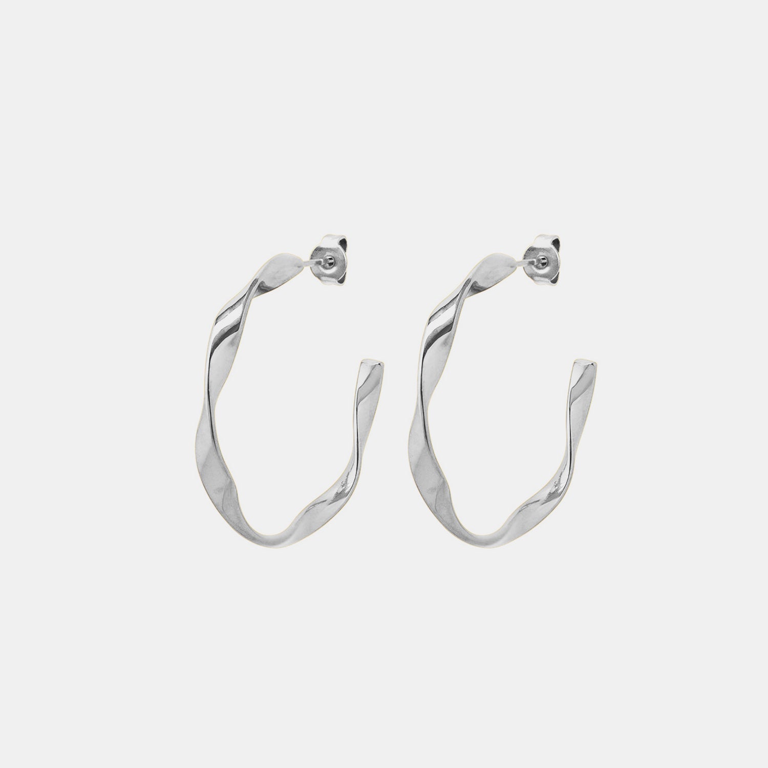 Titanium Steel C-Hoop Earrings 