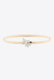 Rhinestone Butterfly Elastic Metal Belt 