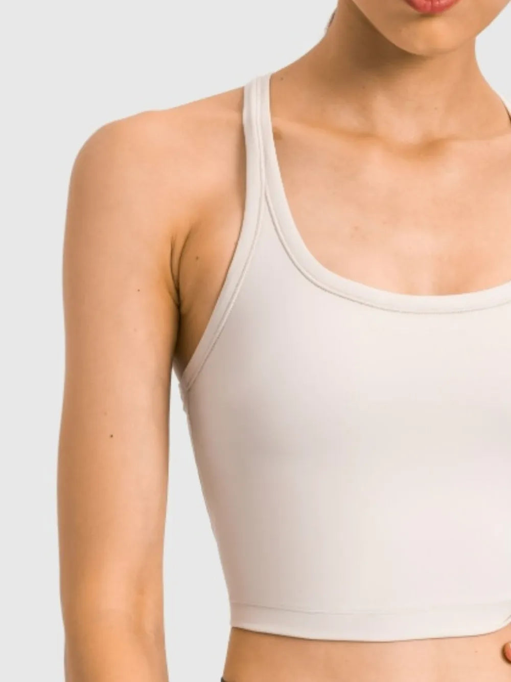 Millennia Scoop Neck Active Tank with Detachable Chest Pads 