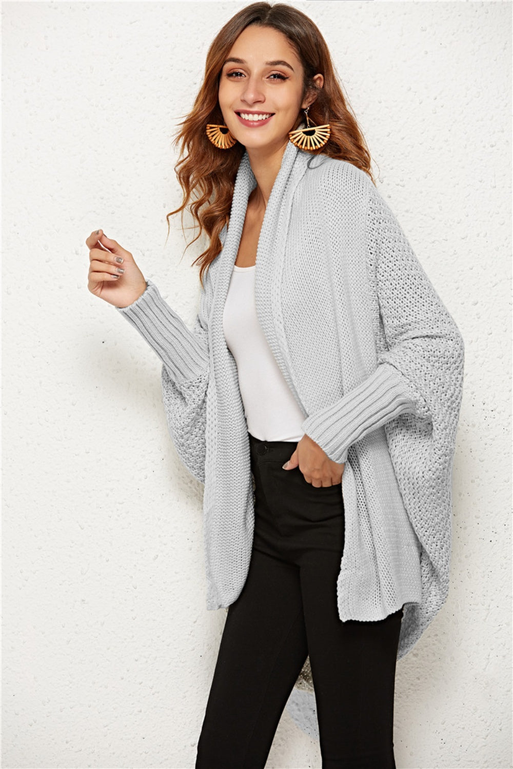Angel Wings Open Front Batwing Sleeve Cardigan 