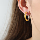 18K Gold-Plated Huggie Earrings 