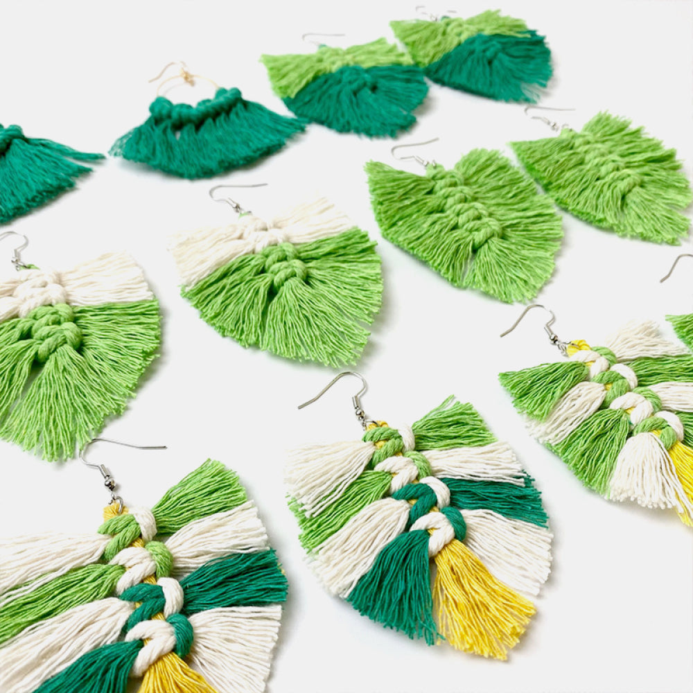 Fringe Detail Dangle Earrings 