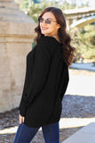 Basic Bae Full Size Ribbed Round Neck Long Sleeve Knit Top 