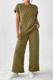 Short Sleeve Top and Pocketed Pants Lounge Set Lingerie & Nightwear
