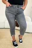 Judy Blue Full Size Button Fly High Waist Cuffed Capris 